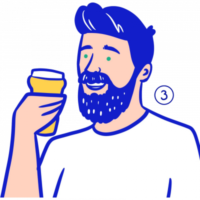 Man drinking craft beer